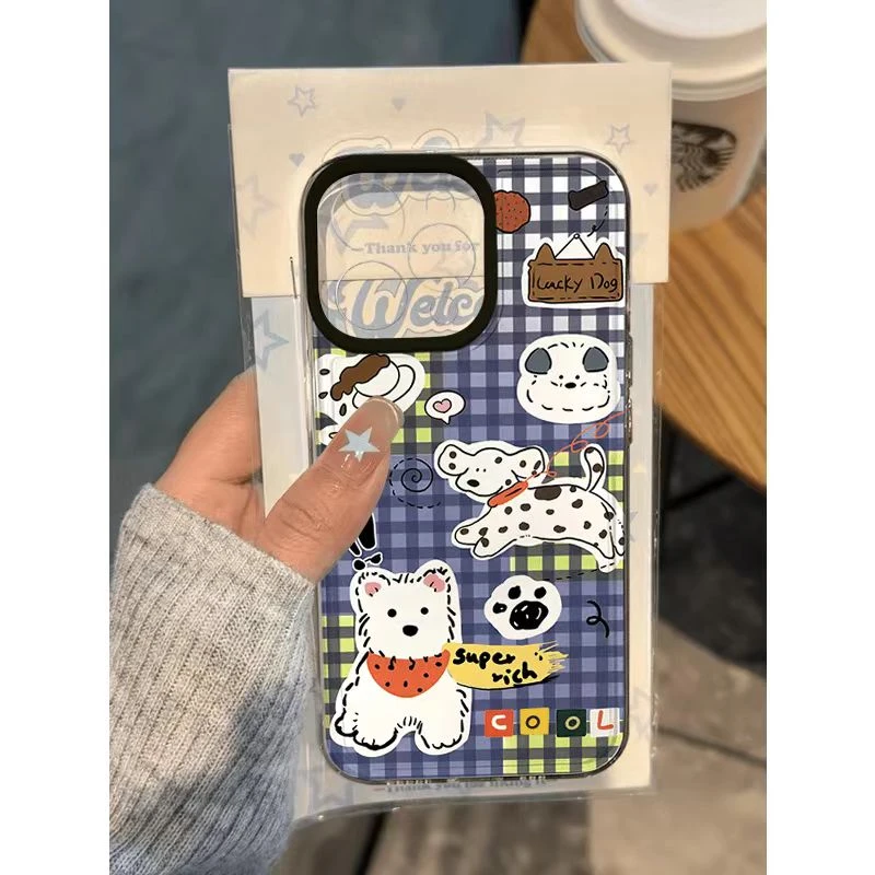格斑点狗适用iphone15promax手机壳苹果13/14/12小米vivo华为oppo