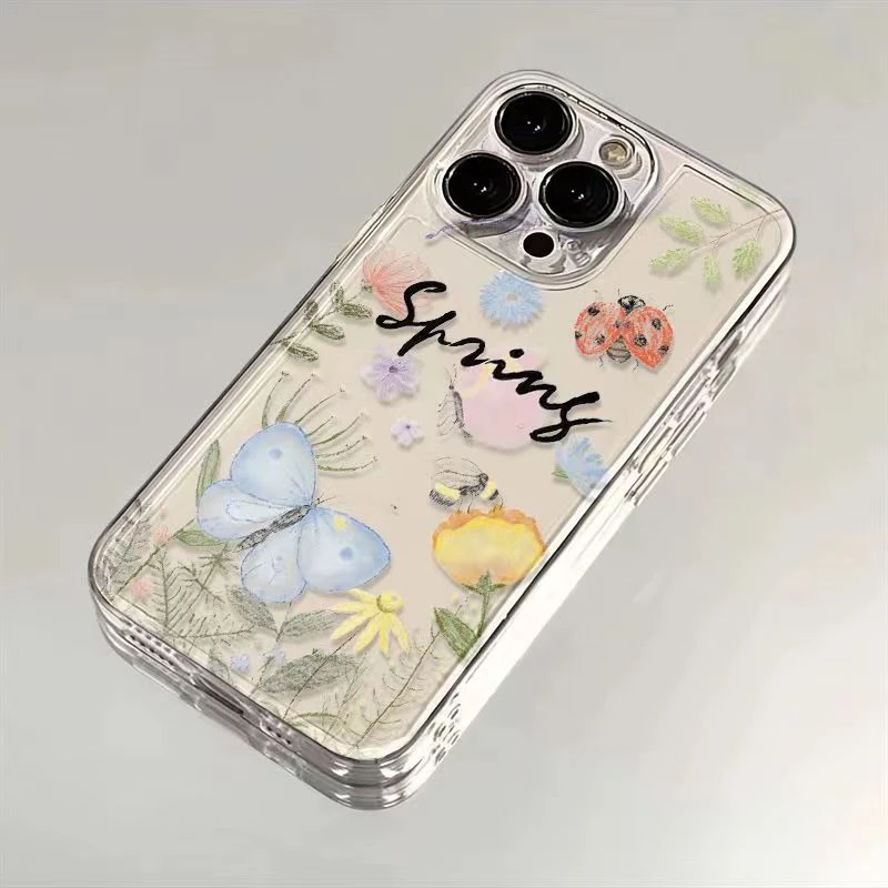 花卉春天适用iphone15promax手机壳苹果13/14/12小米vivo华为oppo