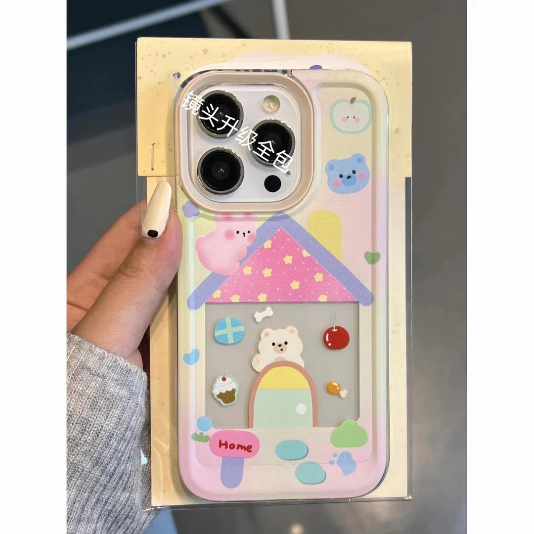 小熊小兔适用iphone15promax手机壳苹果13/14/12小米vivo华为oppo