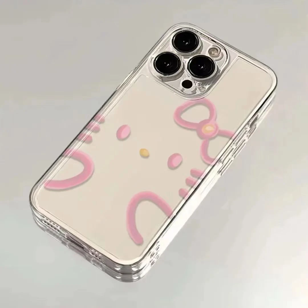 线条kt猫适用iphone15promax手机壳苹果13/14/12小米vivo华为oppo