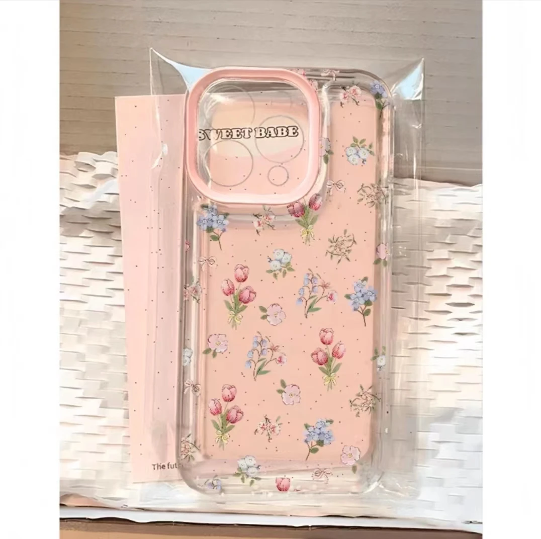 春日花朵适用iphone15promax手机壳苹果13/14/12小米vivo华为oppo