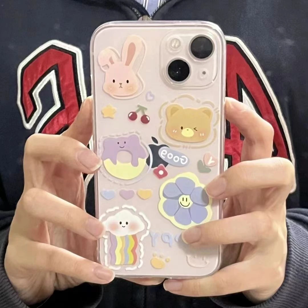 动物花兔适用iphone15promax手机壳苹果13/14/12小米vivo华为oppo