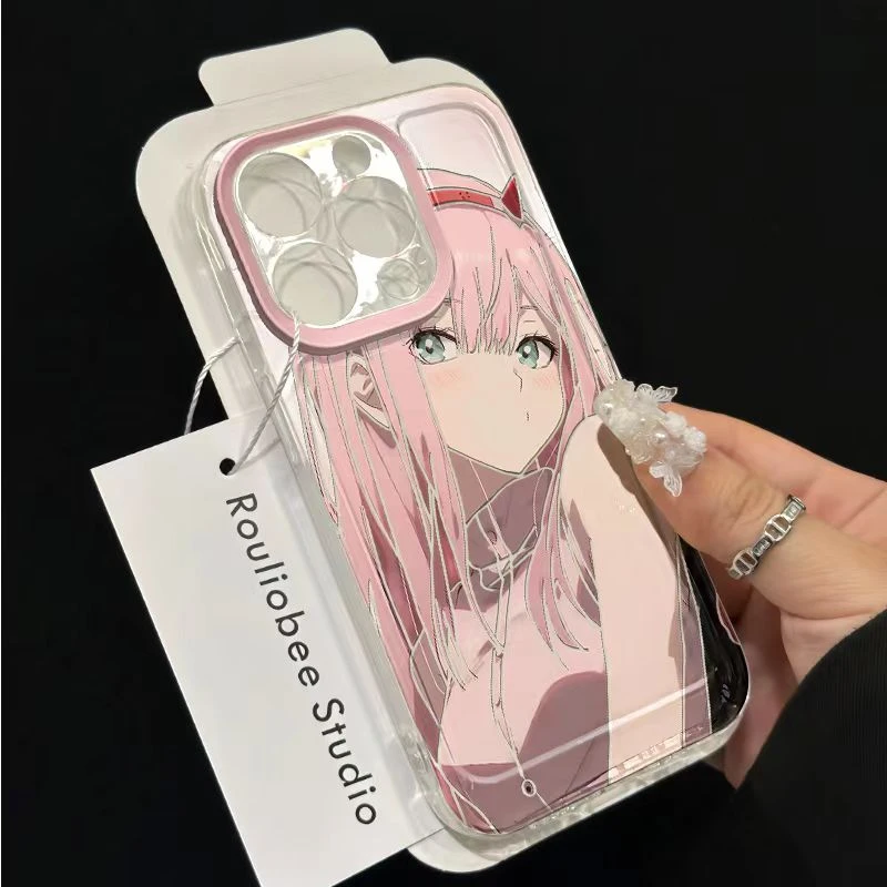 粉发女孩适用iphone15promax手机壳苹果13/14/12小米vivo华为oppo