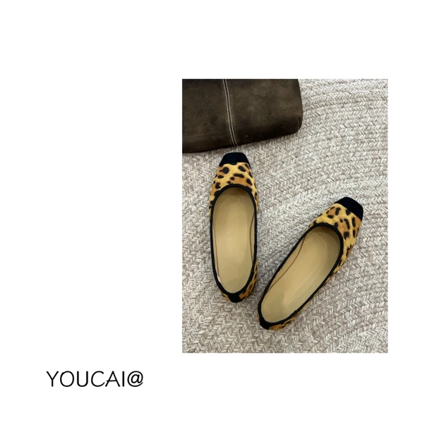 YOUCAI24秋季豹纹单鞋浅口鞋