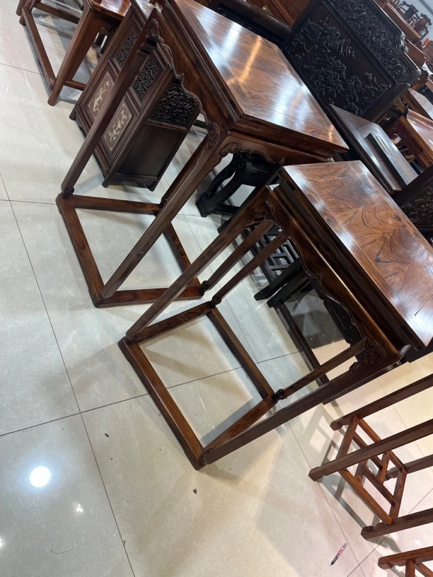 黄花梨长48花架一对