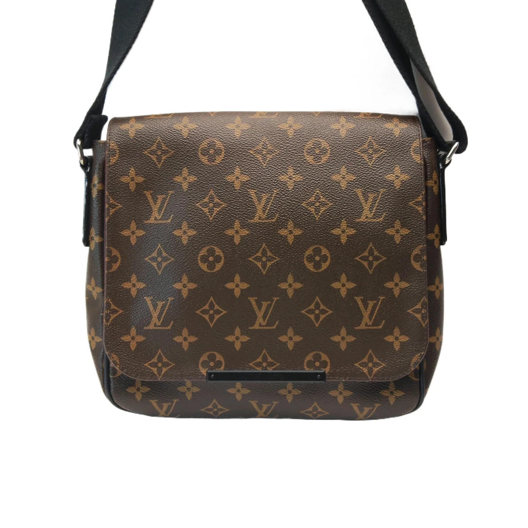 99新 LouisVuitton/路易威登 0485/男士棕色老花小号翻盖邮差包/