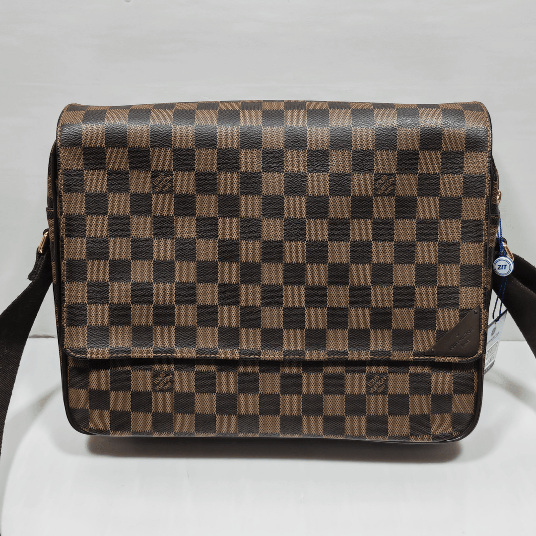 95新 LouisVuitton/路易威登 /0967/97新/男棕棋盘格中号邮差包/