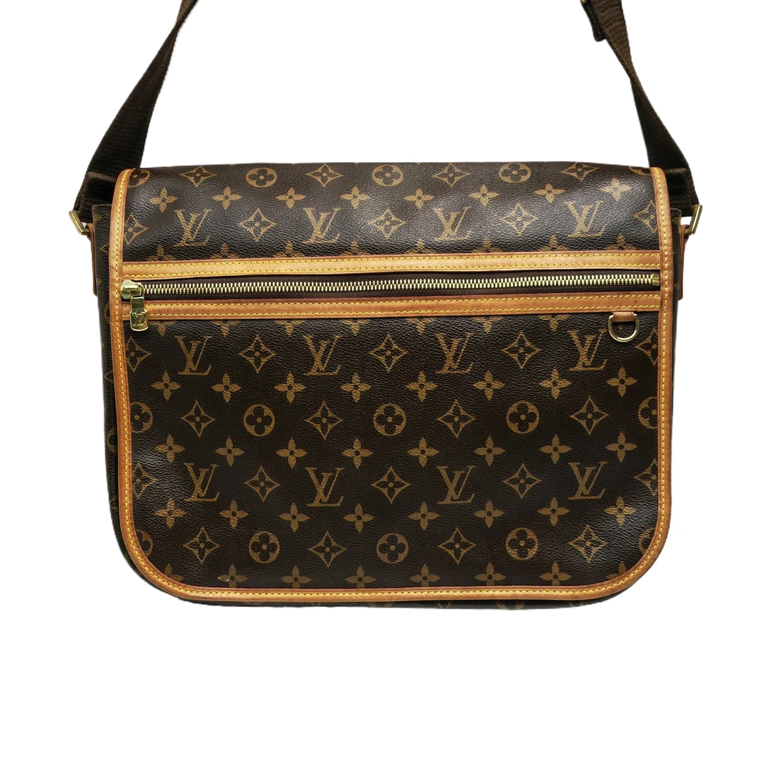95新 LouisVuitton/路易威登 /0781/男经典棕老花中号翻盖邮差包/