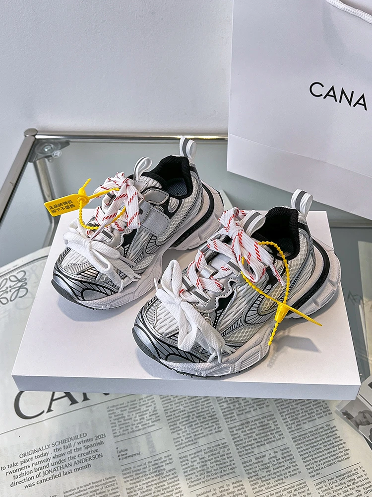 儿童老爹鞋夏季女童运动鞋巴黎家网面鞋时尚百搭透气春季男童潮鞋