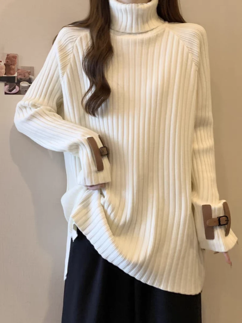 JINTAIYANG【88966】韩版宽松加厚修身显瘦高领毛衣