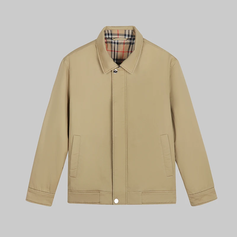 男士时尚格纹行政棉夹克