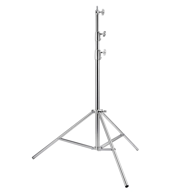 全新升级加粗加厚闪光灯长亮灯不锈钢2米8灯架多功能接口可伸缩