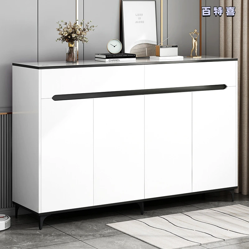 轻奢鞋柜家用门口大容量新款靠墙玄关柜收纳柜阳台储物柜