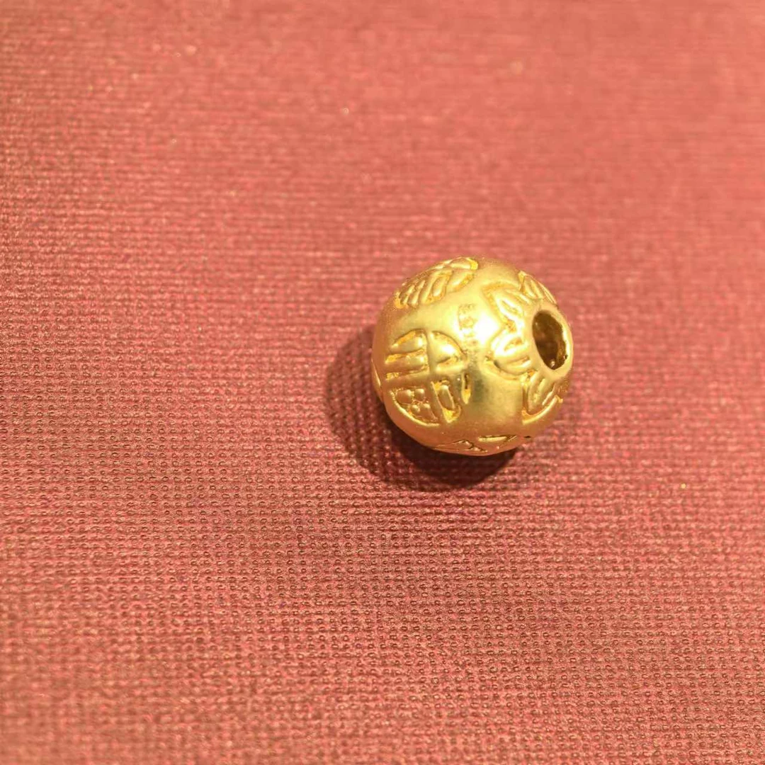 足金999福字莲花珠8mm（配件）-JFX1309