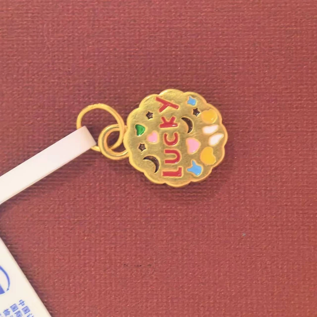 足金999lucky幸运牌（配件）-JFX1324