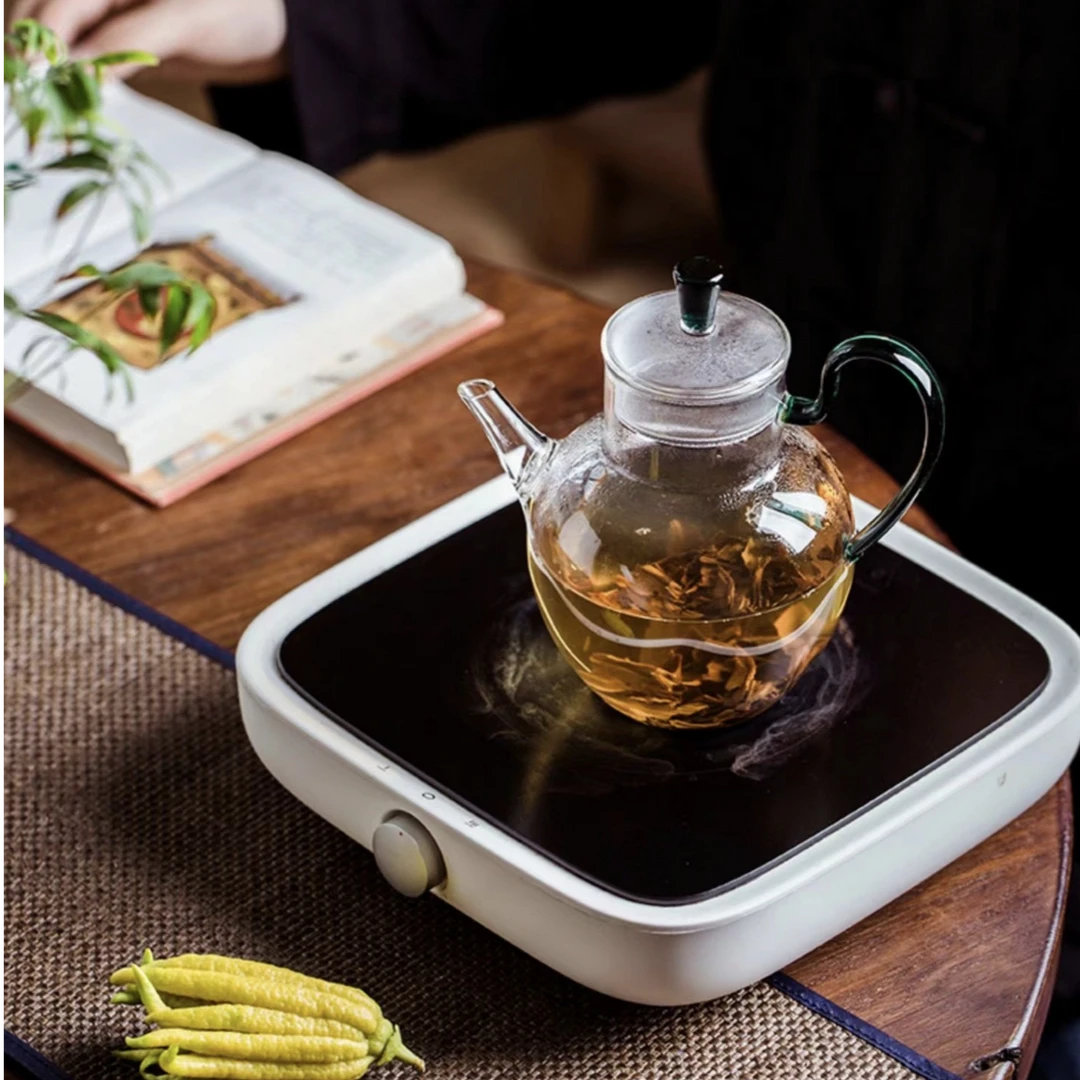 琥珀色玻璃茶壶大容量家用煮水壶绿茶花茶壶养身茶壶适用于电陶炉