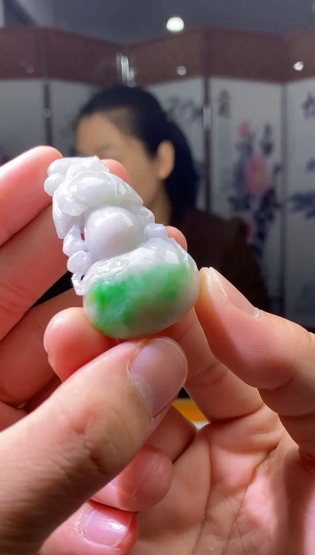 【闪购商品】定制翡翠未镶嵌4902lw-毛货葫芦19