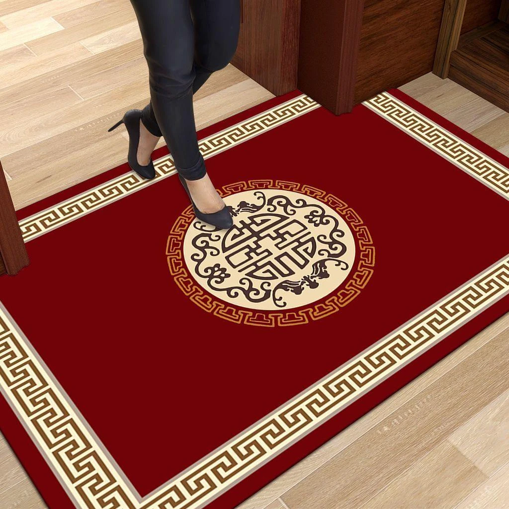 硅胶底水晶绒垫地毯门垫家用吸水防滑垫可裁剪入户门垫门厅厨房垫