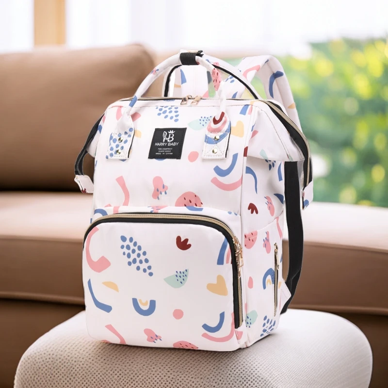 多功能外出包休闲印花双肩背包轻便妈妈包大容量母婴婴儿包