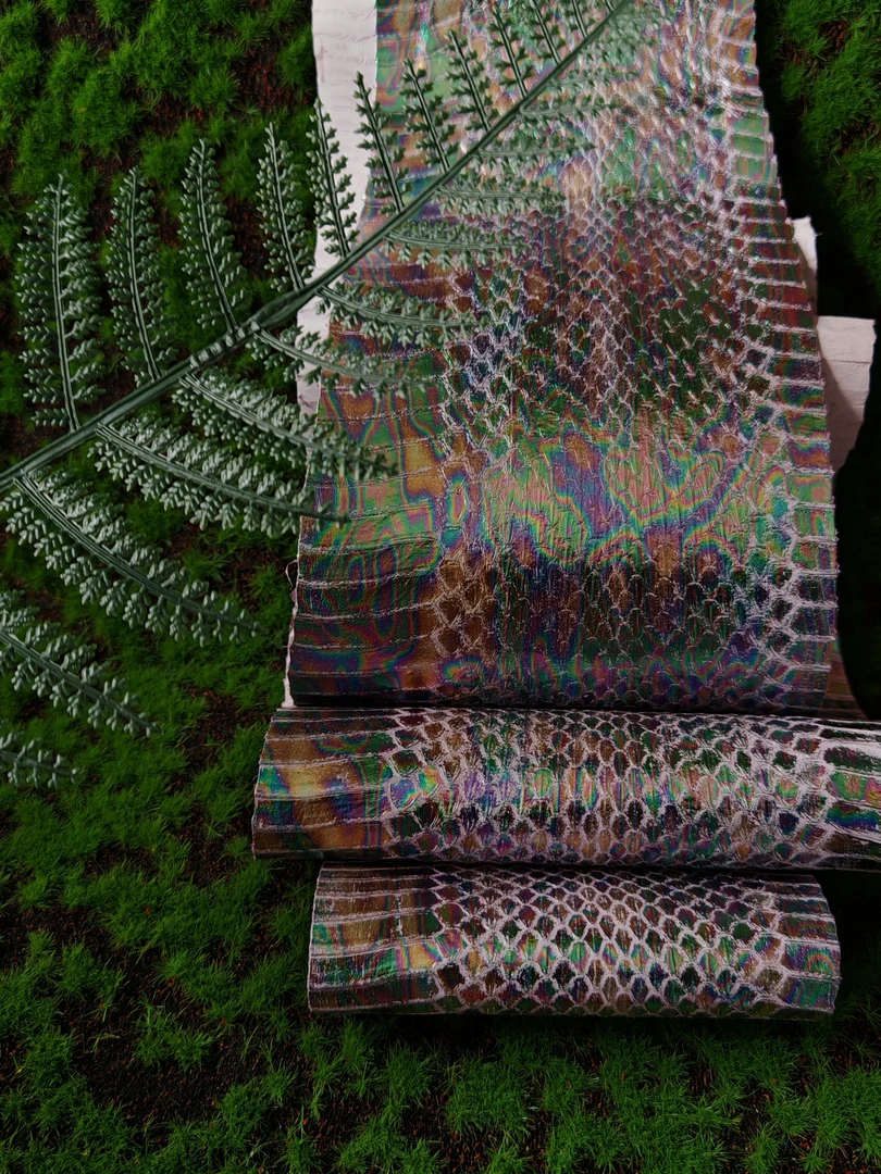 蛇皮项圈手机壳蛇纹表带料子天然蛇皮手工diy彩色皮具