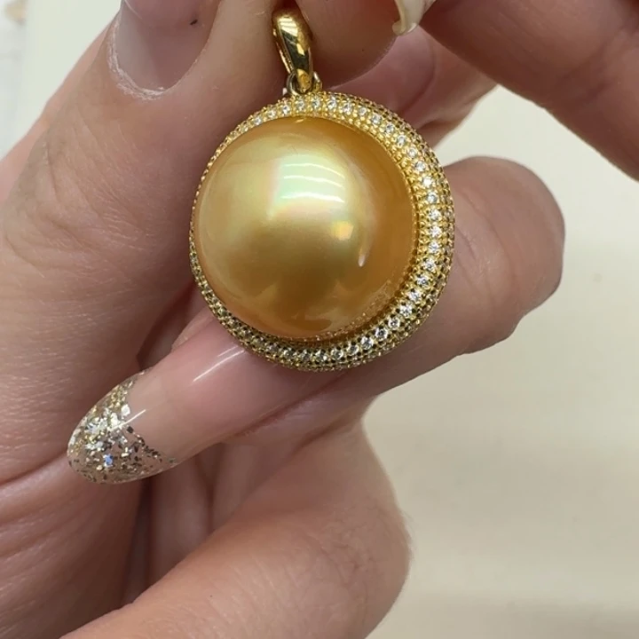 海水珍珠颈饰银S925镶嵌