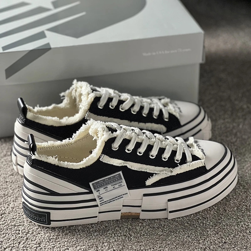 吴建豪同版乞丐鞋男士厚底百搭休闲板鞋女潮鞋夏爆款帆布鞋子潮流