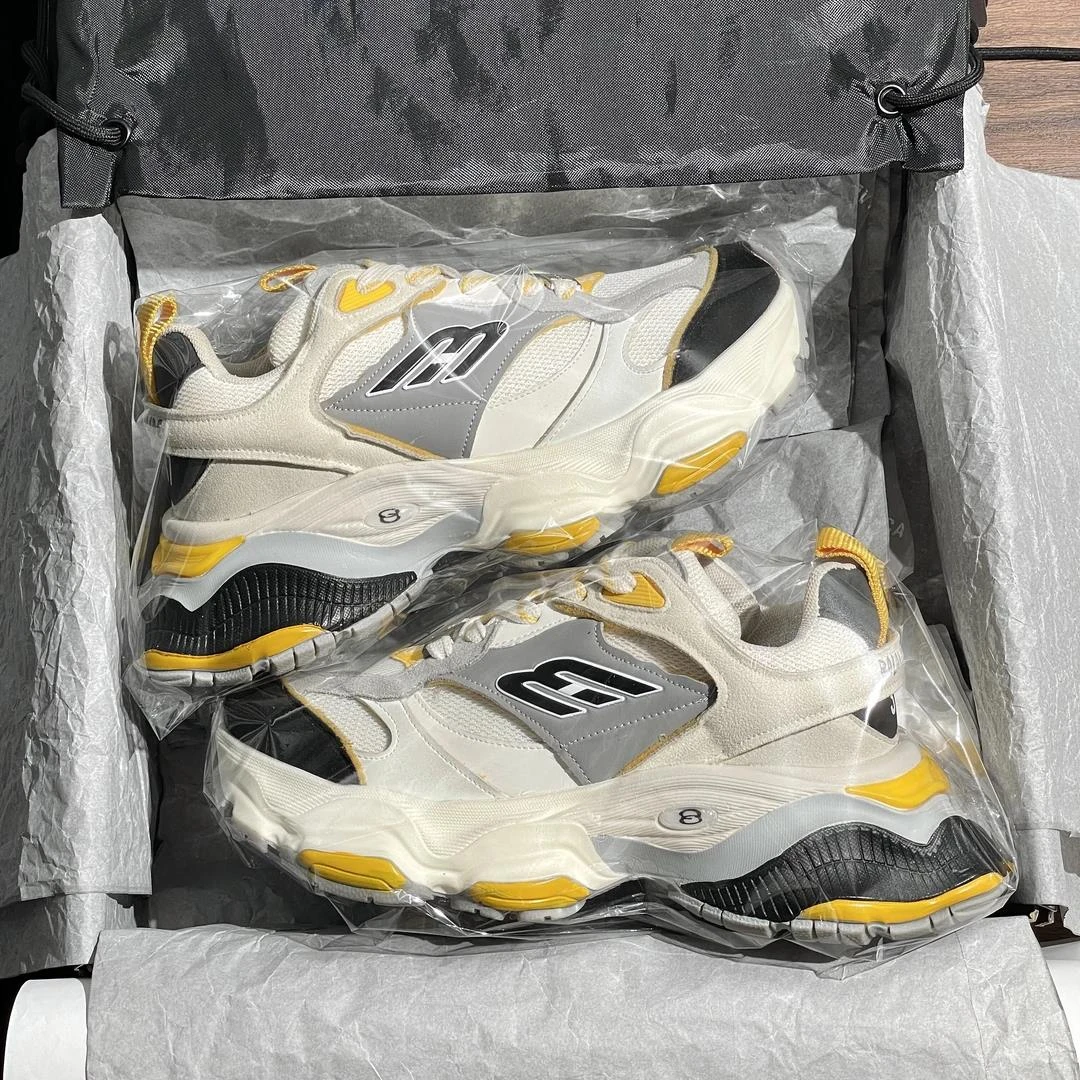 巴黎5XL老爹鞋情侣款2024做旧男女款休闲运动鞋厚底欧版时尚女鞋