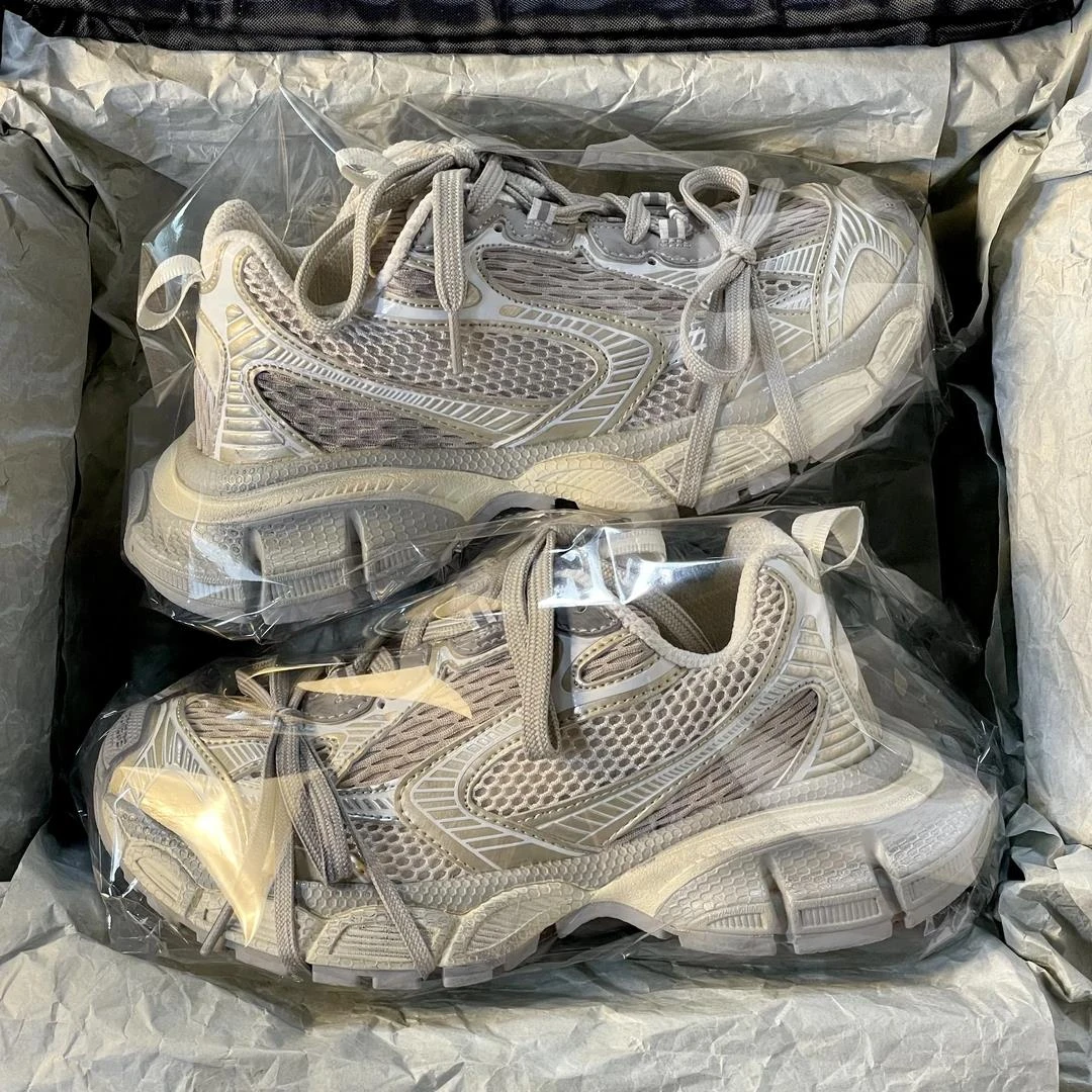 巴黎3xl老爹鞋女做旧款2024秋冬新款莆田九代复古厚底增高运动鞋