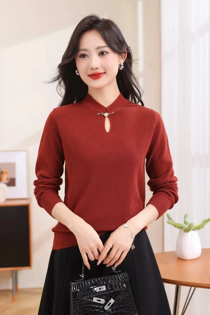 2809女士秋季长袖针织衫