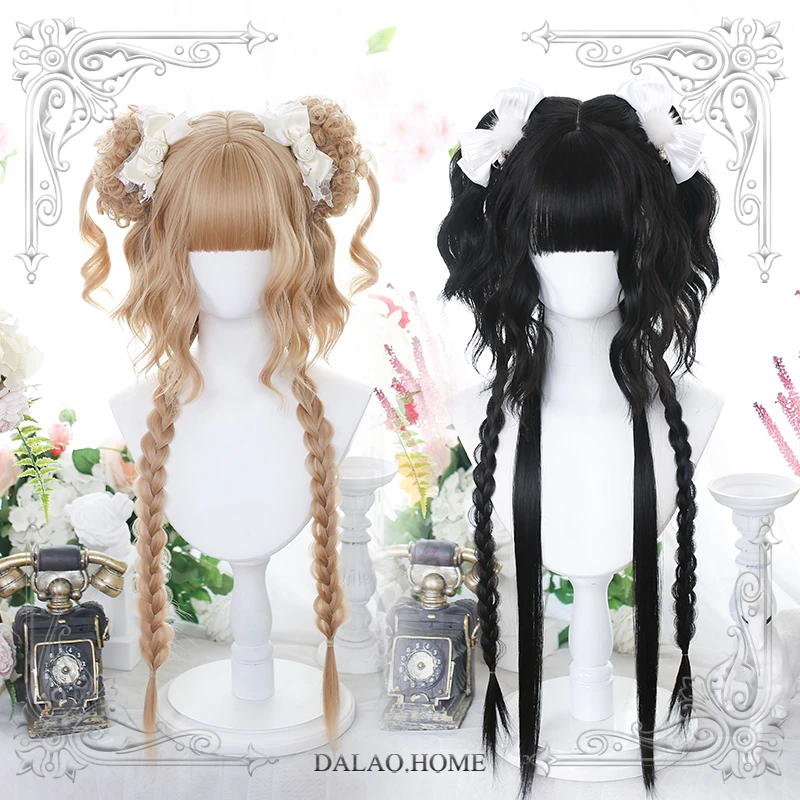 |大佬家|Lolita假发水母头洛多日系自然不规则短卷发