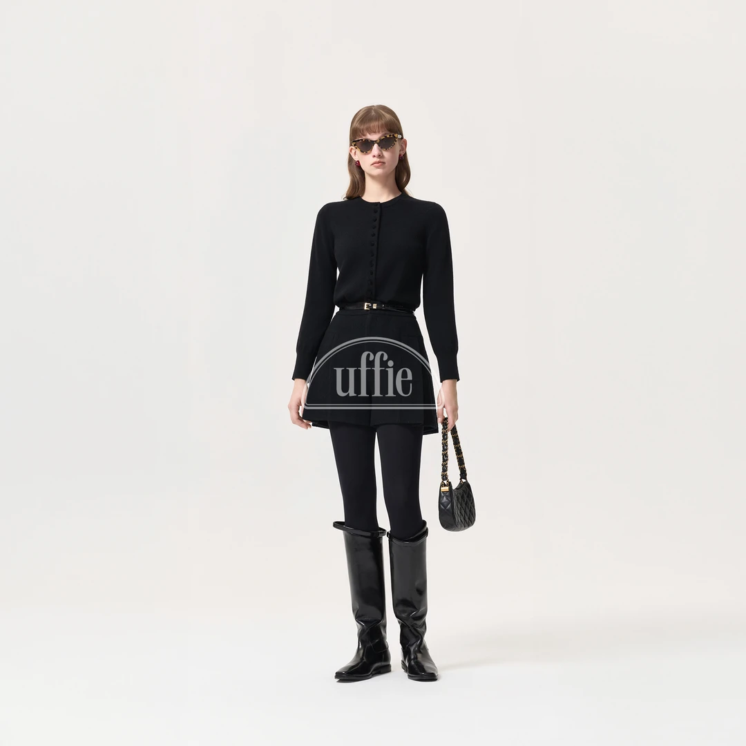 UFFIE羊毛针织叠褶裙裤