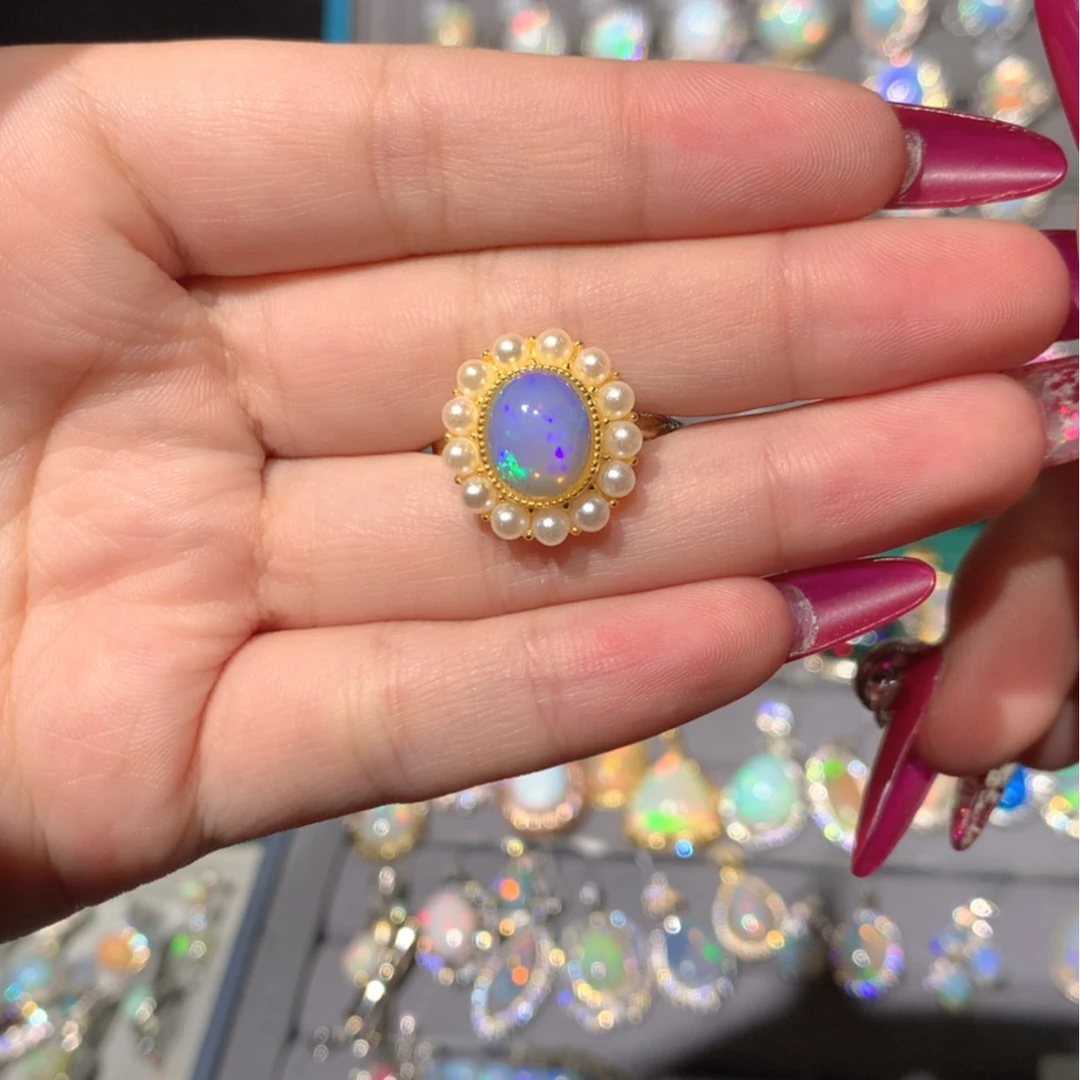 【闪购商品】欧泊a福利戒指银S925镶嵌