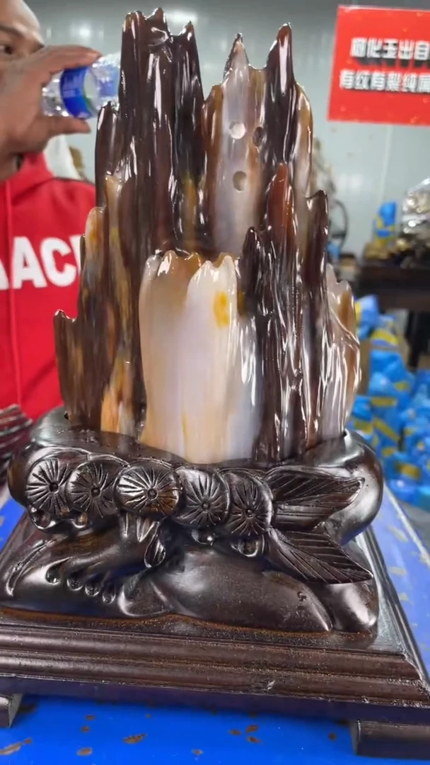 【闪购商品】硅化玉摆件未镶嵌123