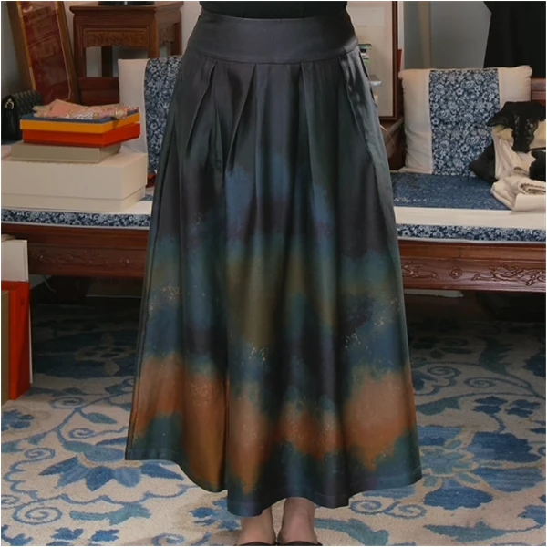 『』品叔&精工 · 桑蚕丝香云纱重緞印花半裙