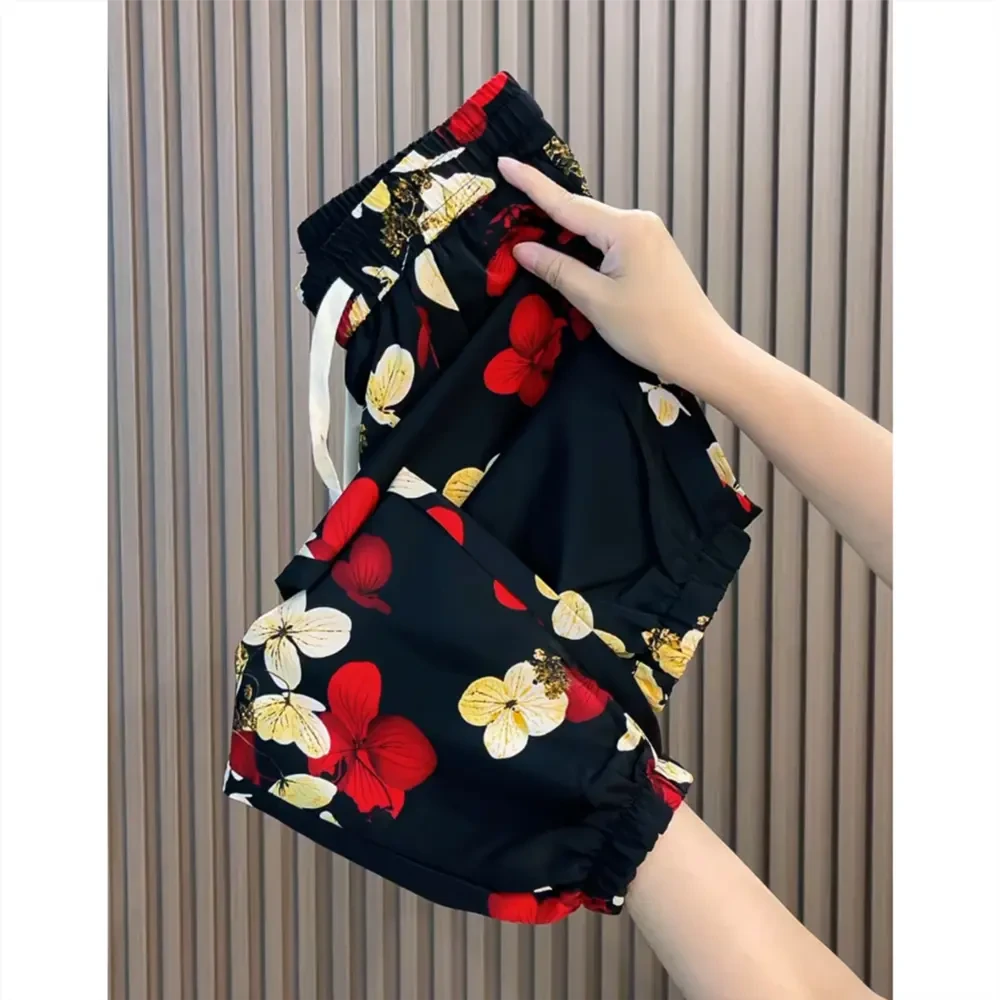 凉凉裤花裤女九分裤宽松显瘦休闲裤夏季薄款韩版束脚裤女哈伦花裤