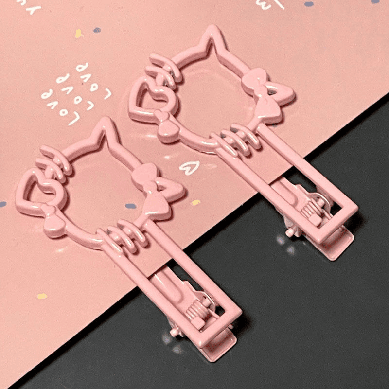 hellokitty发夹三丽鸥甜美发饰凯蒂猫边夹儿童卡通可爱学生刘海夹