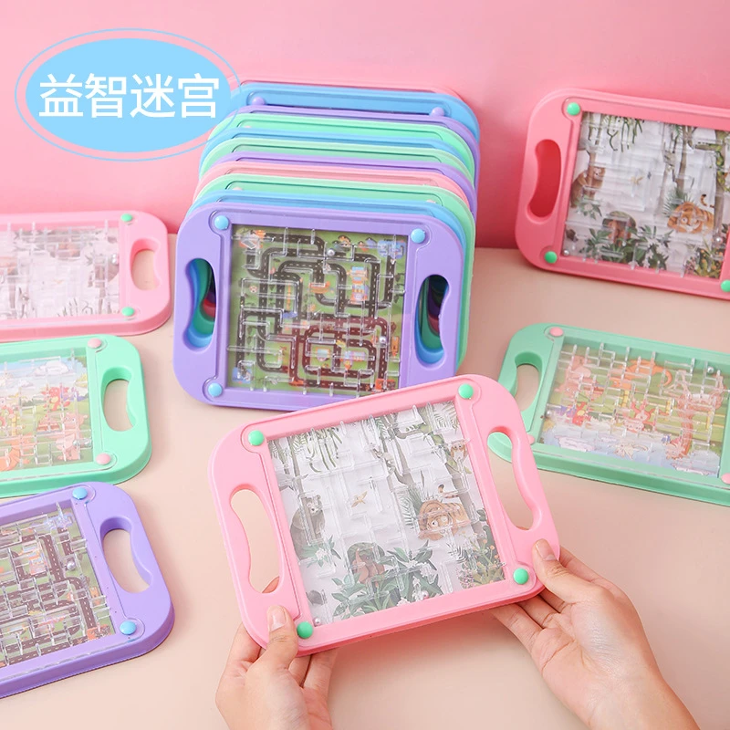 儿童平衡滚珠板掌上游戏轨道迷宫平板走珠玩具益智专注训练幼儿园