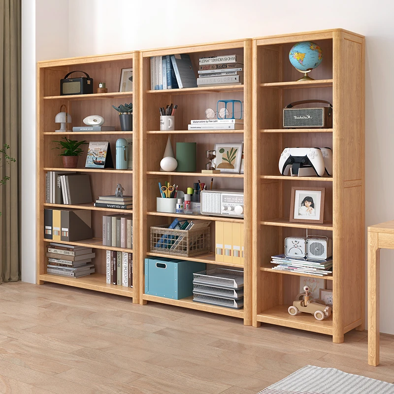 【源头工厂专属】实木书架落地书柜置物柜家用现代简约简易书橱北