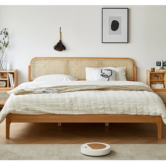 【店庆福利款】藤编床 实木1.5米法式床