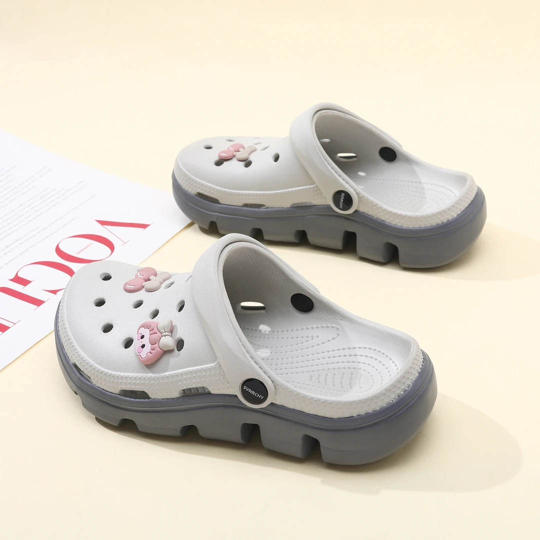 向往的生活同款洞洞鞋女2024夏季外穿新款厚底防滑时尚沙滩凉拖鞋