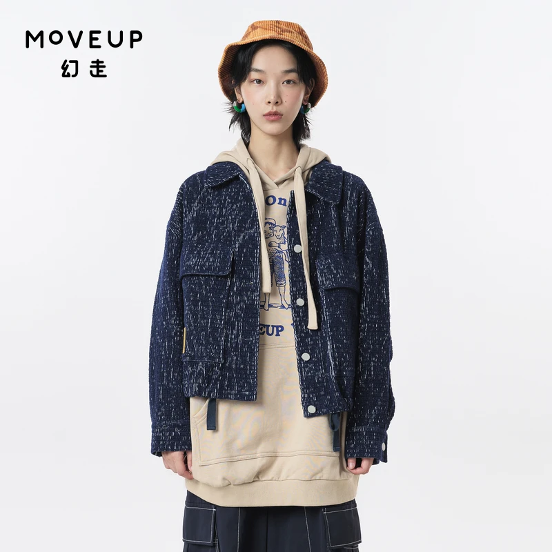MOVEUP幻走2023秋季新款.FUN系列 趣味绣花短款外套女323320722