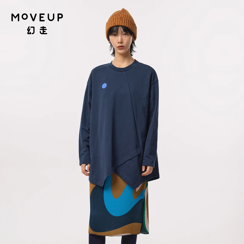 MOVEUP幻走2023秋季新款.FUN系列 印花两件套针织连衣裙323311313