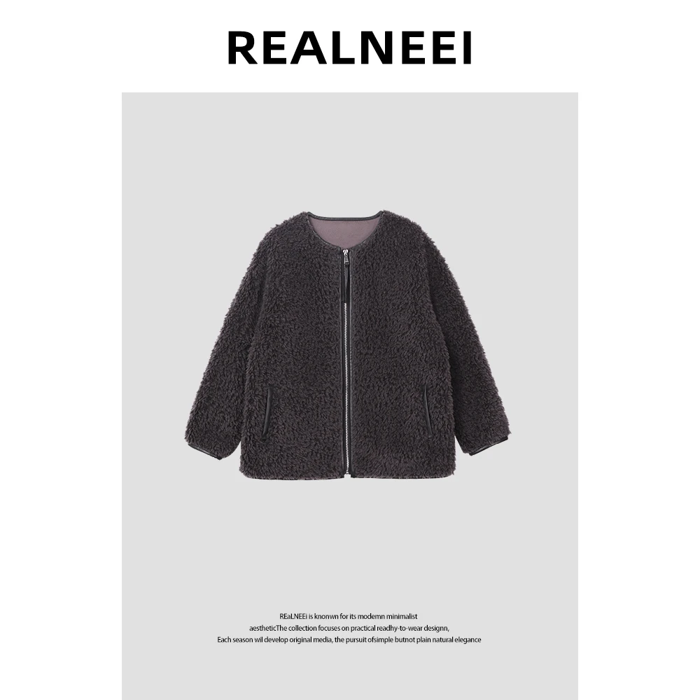 【佛罗伦萨】"100绵羊毛"高品质重磅保暖拉链皮毛一体短外套X2408