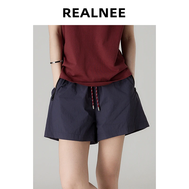 M家【仲夏挚爱】松弛感松紧腰显瘦速干拉绳短裤 RLMMY4SH02272
