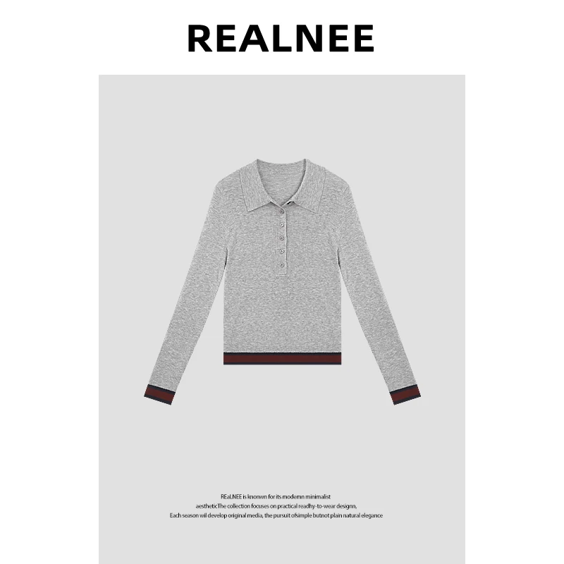 【北岛故事】“Y毛衫”极简舒适百搭纽扣翻领上衣RLMMT4ZS03851