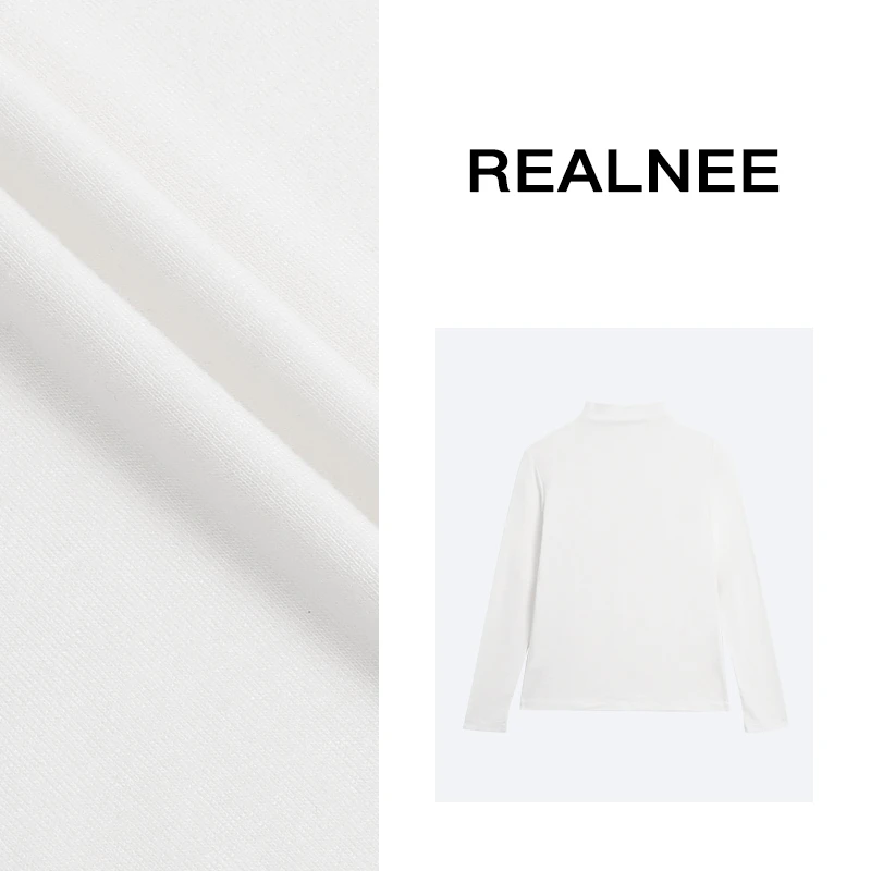 REALNEE【内搭王】经典不过时半高领洋毛打底T恤MMRL11MJ07X2501