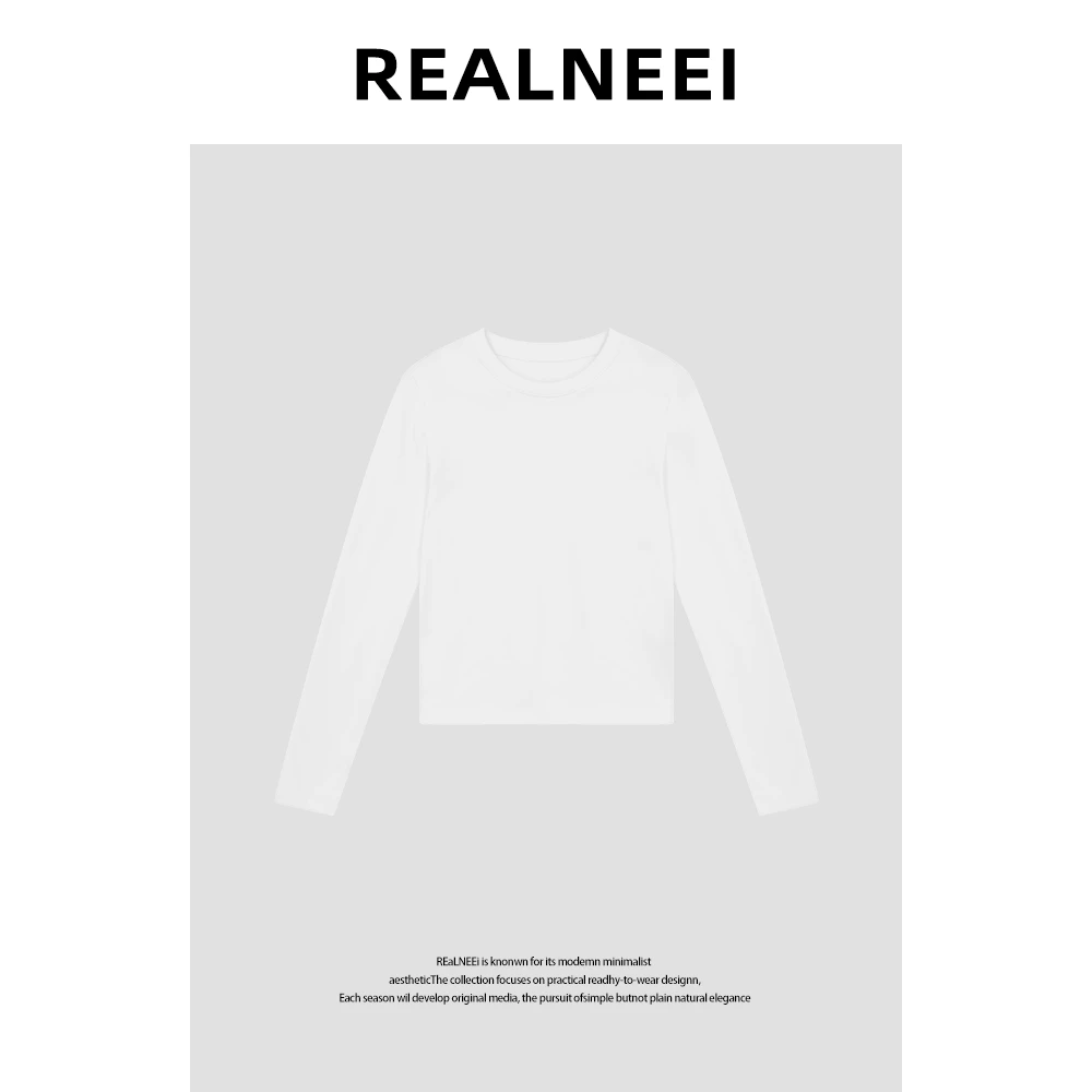 【冬夜雪】“进口棉”极简舒适百搭基础磨毛长袖打底T恤X3570