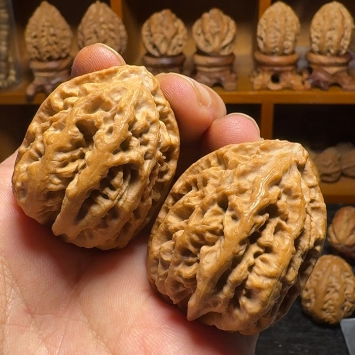 文玩核桃把件绝版老珊瑚