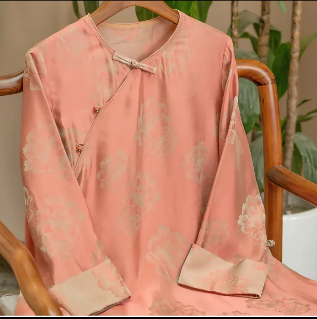 优雅贵妇中国风复古连衣裙民族风禅意提花长裙