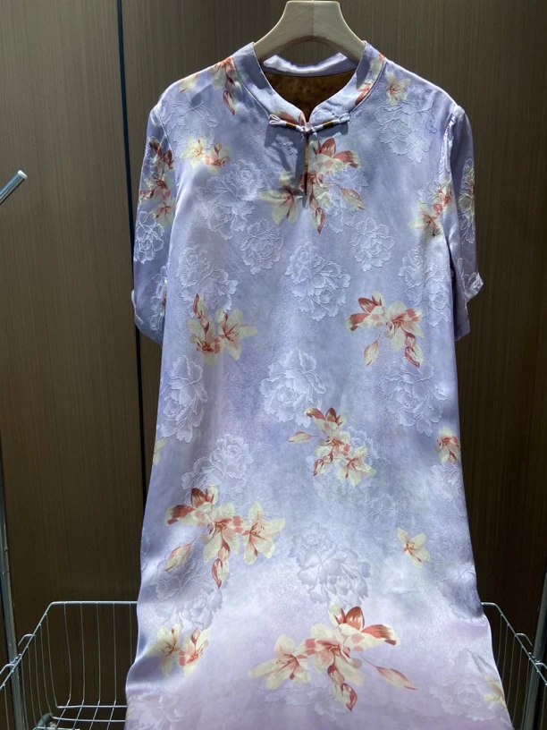 「玉兰」新中式国风复古提花国风高级感连衣裙